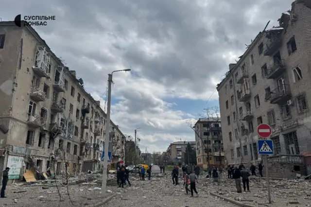 Последствия атаки на прифронтовой Краматорск