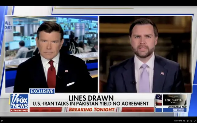 جی دی ونس در گفتگو با فاکس نیوز