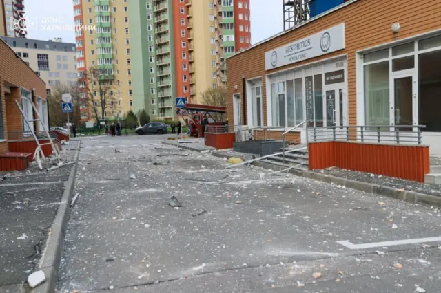 Последствия атаки в Харькове