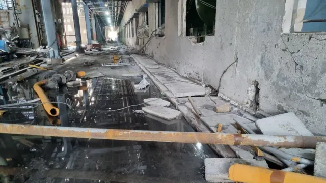 वेदांता पावर प्लांट में बॉयलर फटने के बाद की तस्वीर