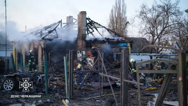 сгоревший дом в Черкассах