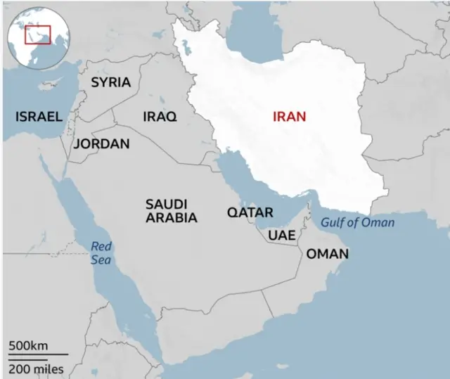 ifoto igaragaza Inyanja itukura aho iherereye ndetse n'ibihugu by'uburasira zuba bwo hagati