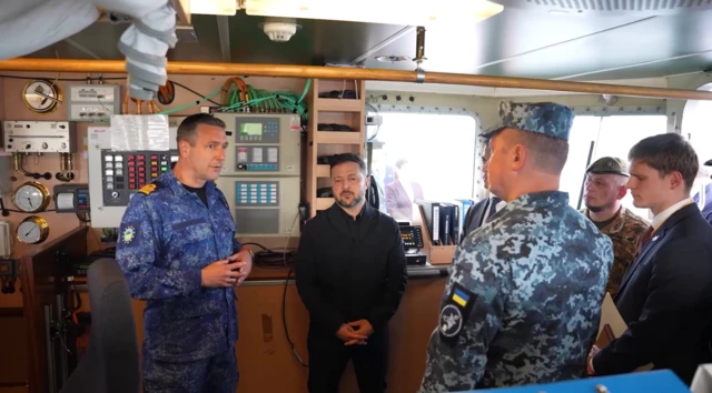 Зеленский на борту военного корабля
