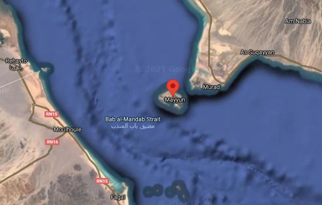 Ramani ya mlango bahari wa al Mandab