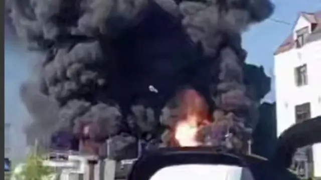 пожар на терминале в Туапсе 17 апреля