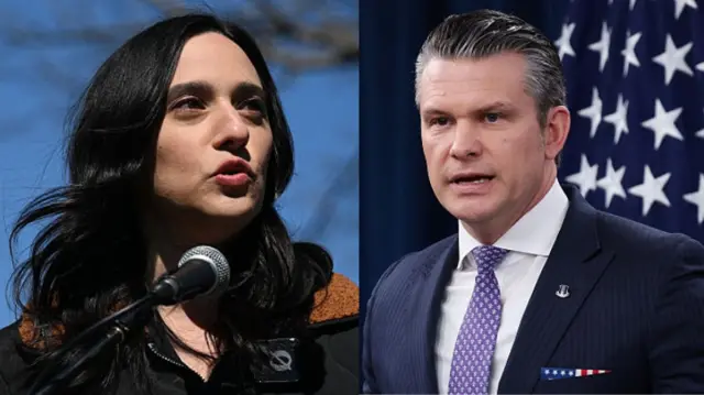 यासमिन अंसारी और पीट हेगसेथ