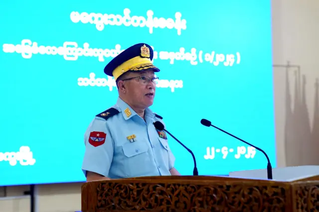 ၂၀၂၄ ခုနှစ် မကွေး သင်တန်းကျောင်း အခြေခံ လေကြောင်း လူငယ်သင်တန်း သင်တန်းဆင်းပွဲမှာမြင်ရတဲ့ ဒုတိယဗိုလ်ချုပ်ကြီး ထွန်းဝင်း