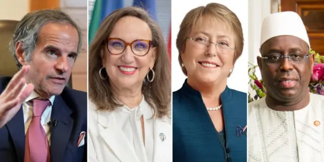 Rafael Grossi, Rebeca Grynspan, Michelle Bachelet, Macky Sall
