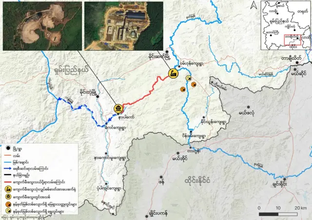 ဝမ်ဟုန်အနီးရှိ ကျောက်မီးသွေးသုံးလျှပ်စစ်ဓာတ်အားပေးစက်ရုံမြေပုံ