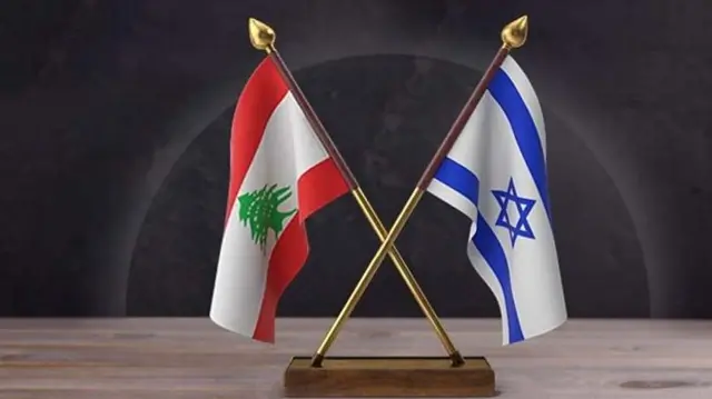 የእስራኤል እና የሊባኖስ ባንዲራዎች