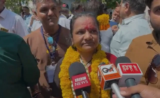 કૉંગ્રેસના વિજેતા ઉમેદવાર દિપ્તીબેન સોલંકી