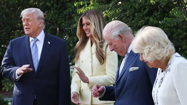 डोनाल्ड ट्रंप, मेलानिया ट्रंप, किंग चार्ल्स और क्वीन कैमिला