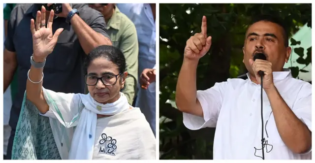 মমতা ব্যানার্জী ও শুভেন্দু অধিকারী আজ মুখোমুখি ভোটের লড়াইতে