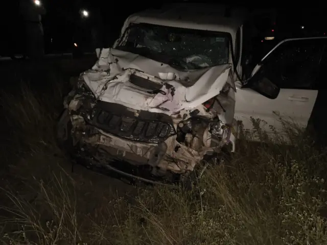 इंदौर-अहमदाबाद नेशनल हाईवे पर हादसा