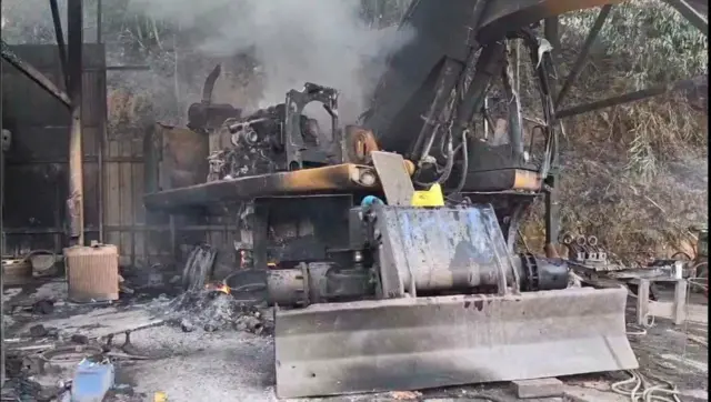 မက္ကသာသတ္တုတွင်းကို လေကြောင်းဗုံးကြဲခံရပြီးနောက် မြင်ကွင်း