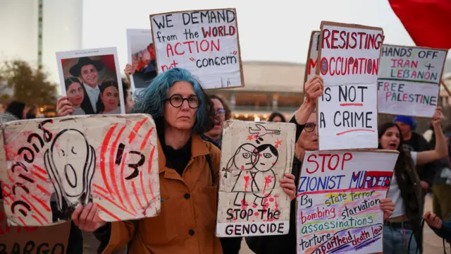 تظاهرات فعالان ضد جنگ در تل‌آویو