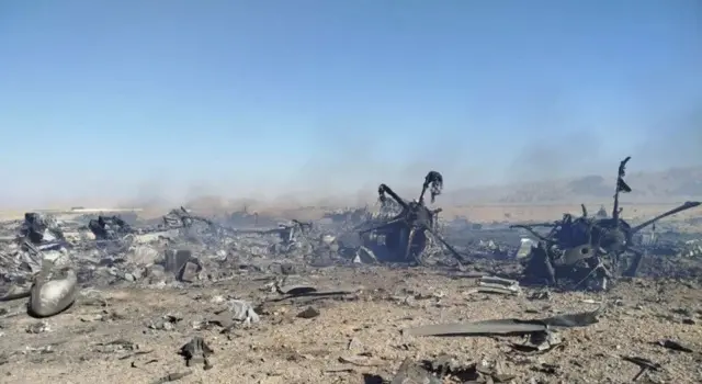 هواپیماهای امریکایی درایران که دچار آتش سوزی شده است