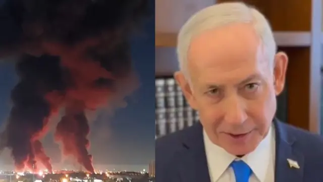 नेतन्याहू और ईरानी में हमले वाली जगह