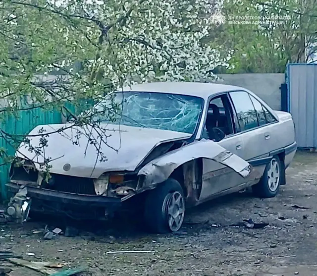 Ганжа опубликовал фото последствий одного из обстрелов в Днепропетровской области