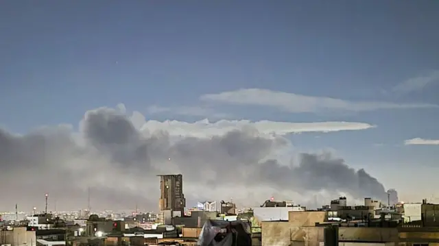 तेहरान पर हमले की तस्वीर