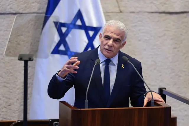Líder de la oposición israelí Yair Lapid
