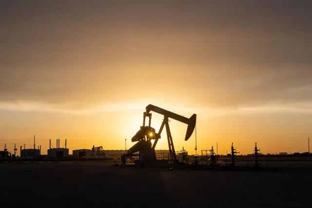 Pozo de extracción petrolera en Texas, EE.UU.