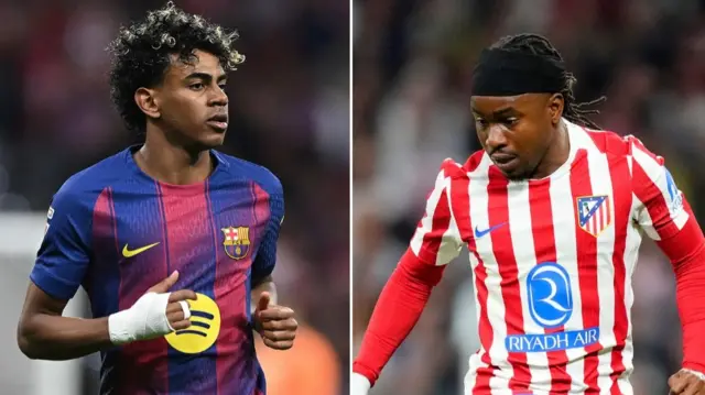 Lamine Yamal na Barcelona da Ademola Lookman na Atletico Madrid