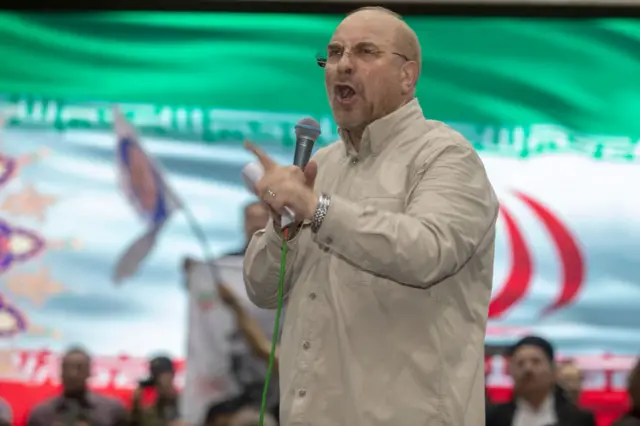 ایرانی مذاکراتی وفد کی سربراہی ایران کی پارلیمان کے سپیکر محمد باقر قالیباف کریں گے۔