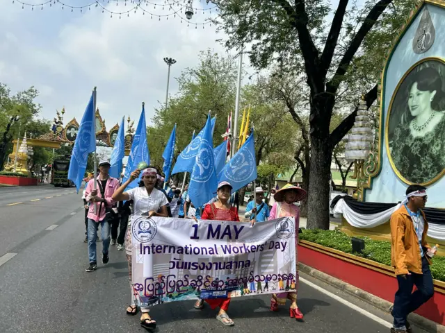 မေ ၁ ရက် ဘန်ကောက်မြင်ကွင်း