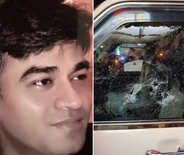 চন্দ্রনাথ রথ যে গাড়িতে সওয়ার ছিলেন, তার ছবি।