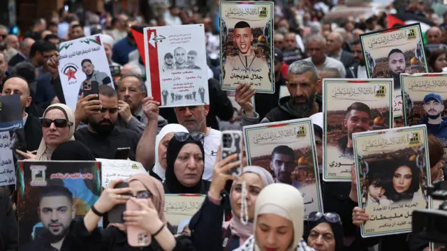 مظاهرة في "يوم الأسير الفلسطيني" في رام الله