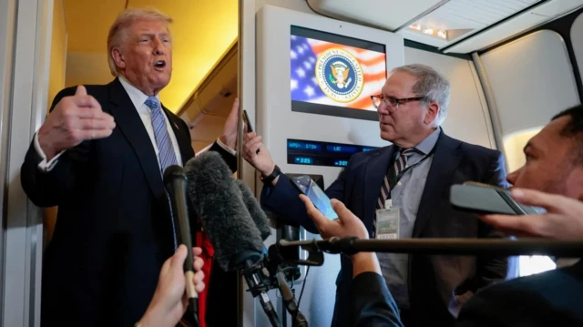 Trump akizungumza na wanahabari baada ya mkutano wake mjini Beijing
