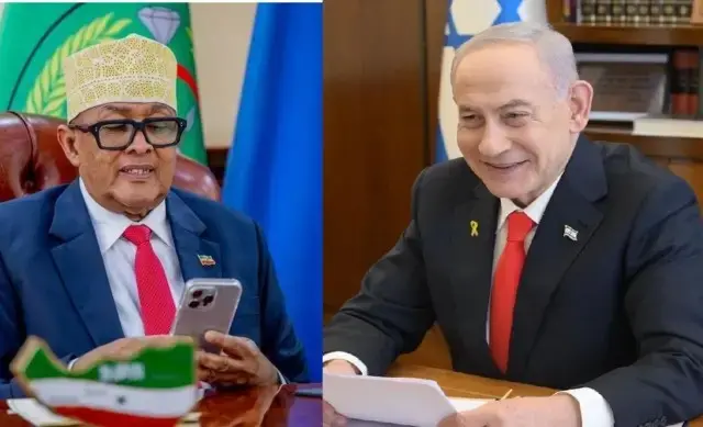 Madaxweynaha Somaliland Cabdiraxmaan Cirro iyo Ra'iisul wasaaraha Israa'iil Benjamin Netenyahu