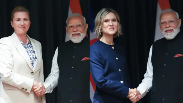 नरेंद्र मोदी, क्रिस्ट्रुन फ़्रोस्टाडोटिर, मेटे फ़्रेडरिक्सन