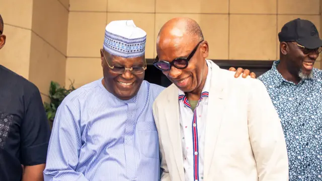 Atiku Abubakar da Rotimi Amaechi a ranar Alhamis