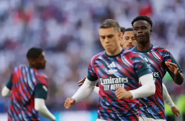 Arsenal à l'échauffement