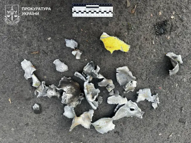 Прокуратура опубликовала фото осколков