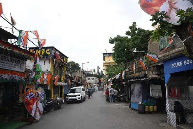 মমতা ব্যানার্জীর বাসভবনের কাছে রাস্তার ছবি, পাঁচই মে তোলা