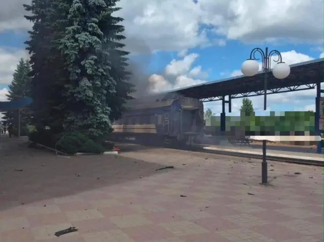 Пострадавший вагон