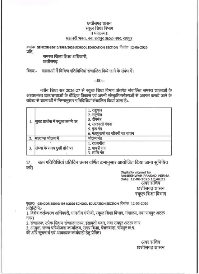 राज्य सरकार का आदेश
