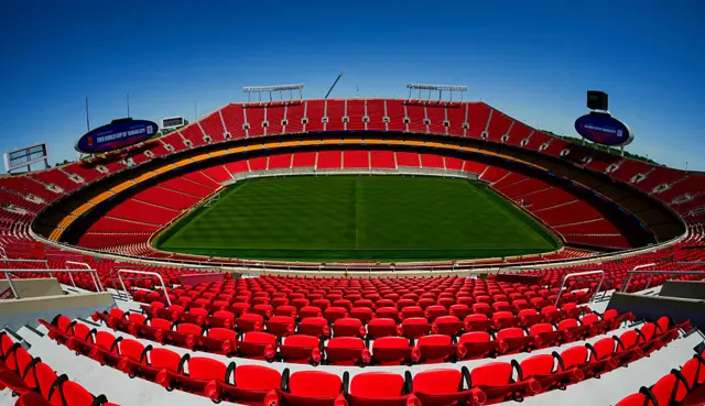 Una panorámica del estadio de Kansas City vacío