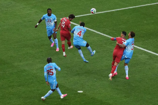 Joao Neves #15 wa Ureno afunga bao la kwanza la timu yake