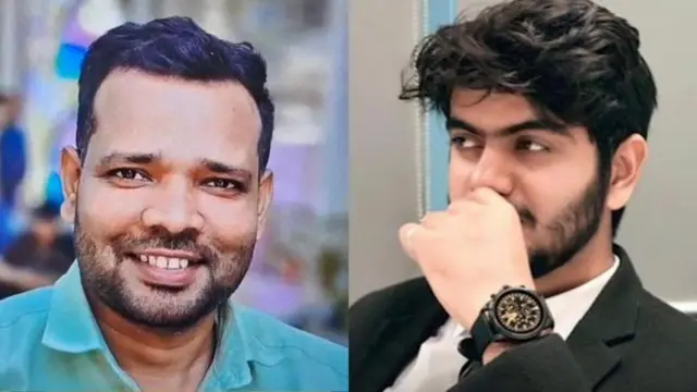 शिवानंद चौरसिया (बाएं) और आदित्य शर्मा
