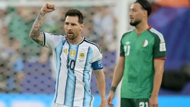 Lionel Messi celebra su gol