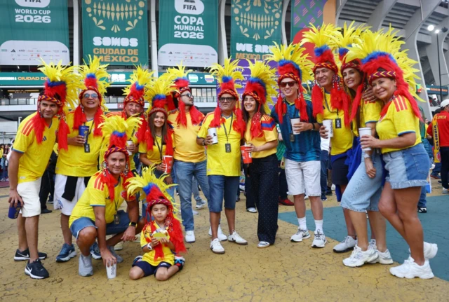 Hinchas de Colombia en el estadio