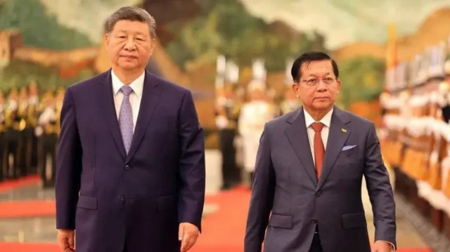 ဇွန် ၁၆ ရက် ဘေကျင်းမြို့မှာ ဦးမင်းအောင်လှိုင်နဲ့ သမ္မတ ရှီတို့ တွေ့ဆုံခဲ့ကြပါတယ်။
