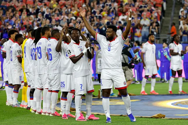 Jogadores do Haiti