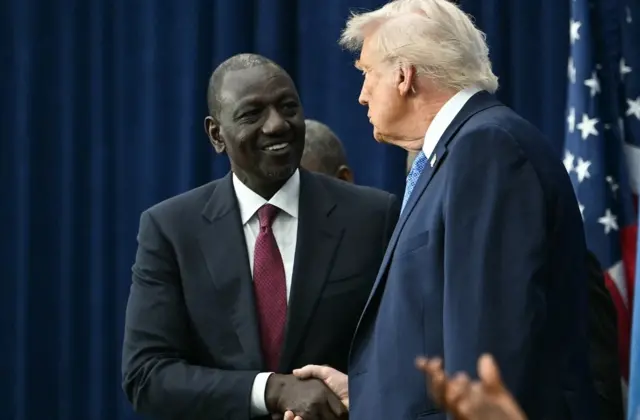 Perezida William Ruto wa Kenya na Donald Trump wa US