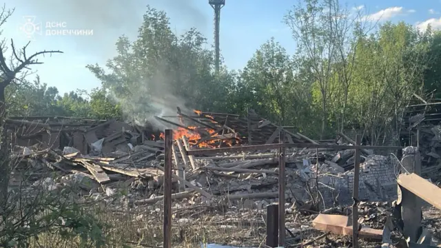 Последствия атаки в Донецкой области