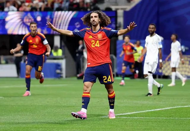 Marc Cucurella na Spain ya yi bikin